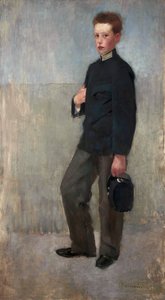 Portrait of a Boy in Middle School Uniform by Olga Boznanska