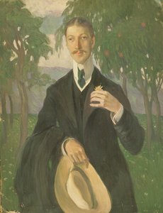 Portrait of Nikolay Gumilyev by Olga Lyudvigovna Della Vos Kardovskaya