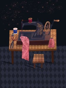 Starry Night Sewing by Olga Skomorokhova