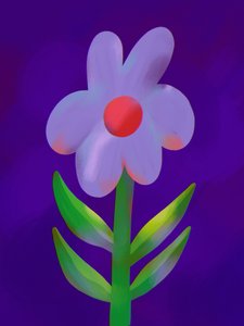 Vibrant Purple Flower by Olga Skomorokhova