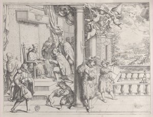 A Young Man Presenting his Thesis to Cardinal Aldobrandini by Oliviero Gatti