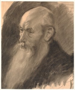 Portrait of an Old Man with Long Beard; 3/4 Profile to the Left