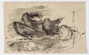 Study for "Psyche Carried Over Styx" (?) by Oluf Hartmann