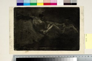 Two Witches Fighting Over a Broomstick by Oluf Hartmann