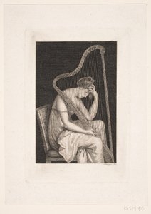 A Woman with a Harp by Oluf Olufsen Bagge