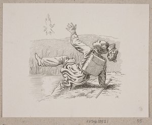 The Lantern Man and the Wanderer by Oluf Olufsen Bagge