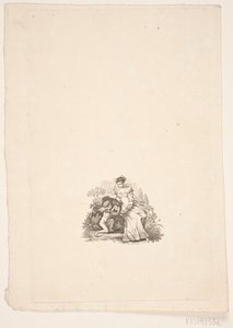 Seated Lady and Cupid by Oluf Olufsen Bagge