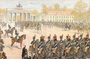 Napoleon Entering Berlin in Triumph by Onfray de Breville Job