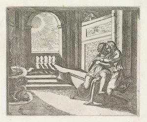 Abimelech Sees Isaac Caressing Rebekah (series title: Paintings in the Loggia of Raphael)