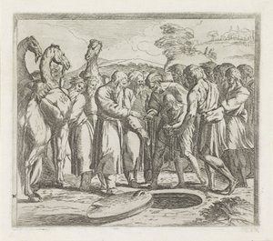 Joseph Sold by His Brothers (series title: Paintings in the Loggia of Raphael) by Orazio Borgianni