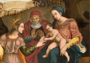 Marriage of St. Catherine (detail) by Orazio da Spinazzola Iacobetta