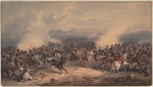 Hussars and Chasseurs at the Battle of Chernaya River on August 16, 1855 by Orlando Norie