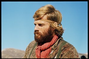 Robert Redford on the set, 