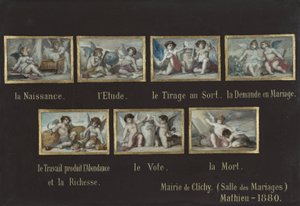 Sketch for the Clichy town hall: Allegories of the life of the citizen (over the door of the marriage hall)