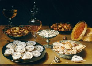 Dishes with Oysters, Fruit and Wine (c.1620-25)