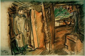 Projection Gun in Covered Position by Oskar Kokoschka