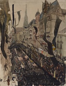 Funeral of the Mayor of Vienna Dr. Karl Lueger by Oskar Laske