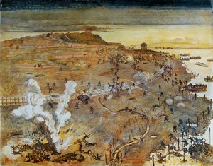 The battle of Belgrade by Oskar Laske