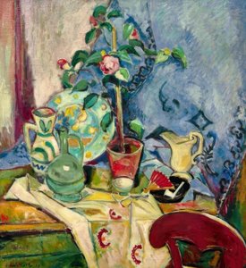 Still Life with Camellia by Oskar Moll