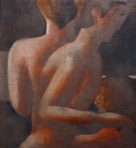 Three Nudes, Silver Frieze III by Oskar Schlemmer
