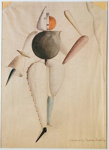 Figurine for The Triadic Ballet by Oskar Schlemmer