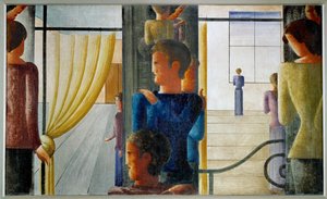 Group of Twelve with Interior by Oskar Schlemmer