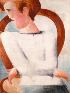 White Youth on Curved Chair
