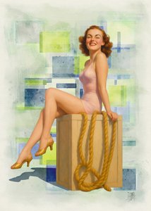 Happy Vintage Pinup by Osvaldo Russo