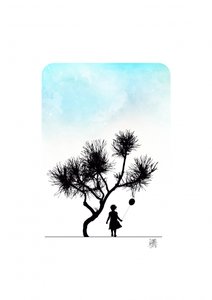 Little Girl Under Tree by Osvaldo Russo
