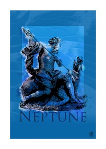 Neptune Sea God Sculpture by Osvaldo Russo
