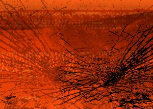 Shattered Orange Abstract by Osvaldo Russo