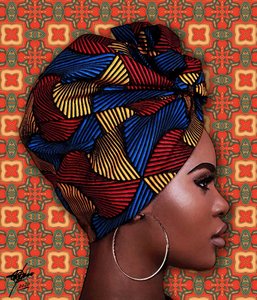 Vibrant Headwrap Portrait by Osvaldo Russo