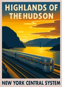 Vintage Hudson Sunset Train