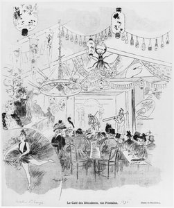 Cafe des Decadents, 16bis rue Fontaine, Paris, 1890