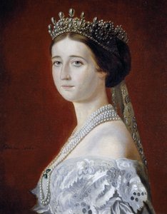 Portrait of Eugenie de Montijo, Empress of France, Copy by Oswald Brierly by Oswald Walters Brierly