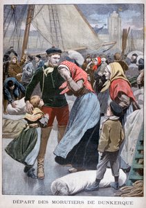 Departure of the cod-fishing boats from Dunkirk by Oswaldo Tofani