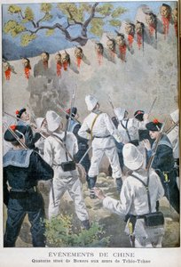 Fourteen Heads of Boxers on the Walls of Tchio-Tchao, China