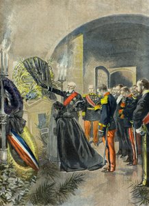 Nicholas II Places a Wreath on the Tomb of Sadi Carnot at the Pantheon, Paris 1896 by Oswaldo Tofani