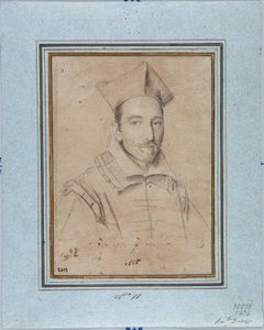 Portrait of Prelate Probably Cardinal Francesco Maria Bourbon Del Monte Santa Maria (1549-1627) Drawing by Ottavio Leoni (1578-1630) 1616 Genoa, Musei di Strada Nuova, Fondo Disegni, inv 2418 by Ottavio Mario Leoni