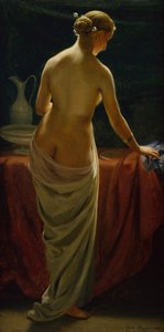 A Nude Lady at her Toilet by Otto Bache
