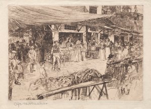 Old Market, Florence by Otto H. Bacher