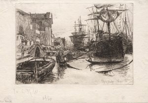 View in Venice, 1880 by Otto H. Bacher
