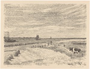 Nes (Ameland) by Otto Hanrath (signed by artist)