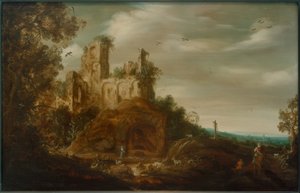 Landscape by Otto Marseus  van Schrieck