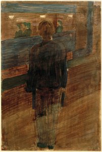 Young Man Before Tram by Otto Meyer Amden