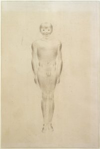 Boy Nude with Closed Legs and Stretched Arms by Otto Meyer Amden
