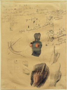 Sketch Sheet with Composition and Hand Studies for Hands Raised (Answers)