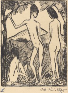 Standing Boy and Two Girls by Otto Müller