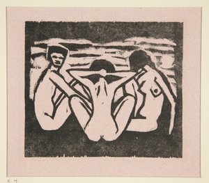 Three Nudes by Otto Mueller