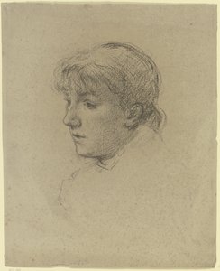 Portrait of a Young Woman Facing Left